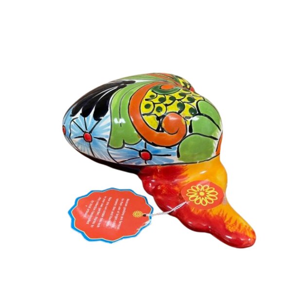 NWT Talavera Ceramic Clay Flying Heart With Wings Colorful Hand Crafted Mexico - Picture 11 of 16